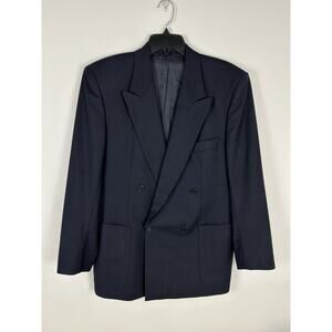 Hugo Boss Blazer Mens Size 46 Al Capone Germany Wool Double Breast Suit Blazer